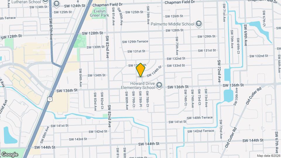 13400 SW 78th Ct Map and Location Details