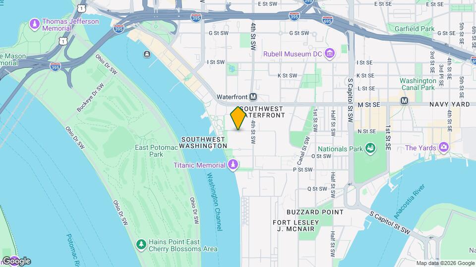 560 N Street SW, Unit N615 Map and Location Details