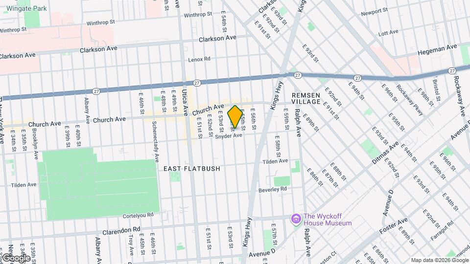 5401 Snyder Ave Mapa y Detalles de la Ubicación