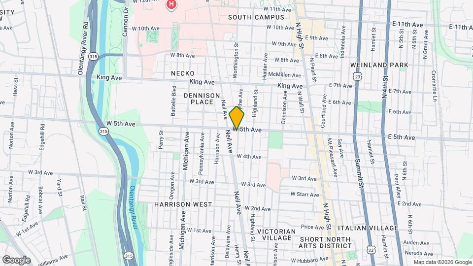 1247 Forsythe Ave, Unit 2 Bedroom Condo Map and Location Details