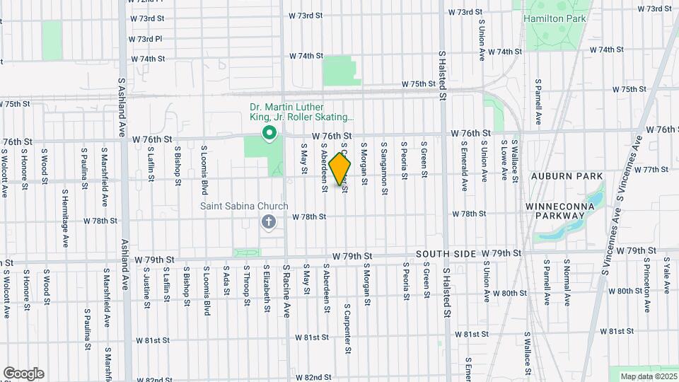 7722 S Carpenter St Map and Location Details