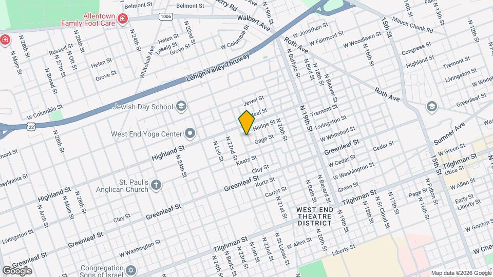 1035 N St Lucas St Map and Location Details