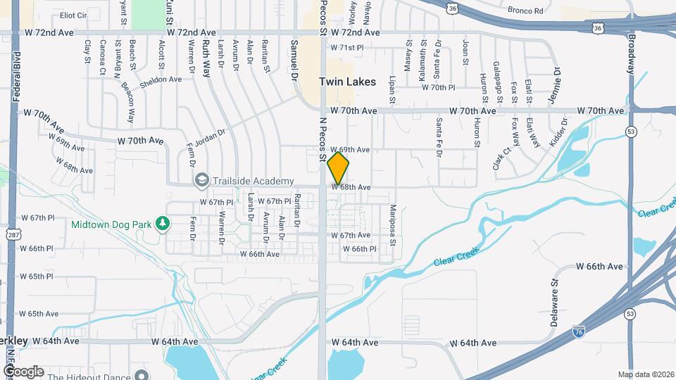 1515 W 68th Ave Map and Location Details