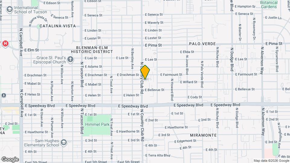 1344 N Country Club Rd Map and Location Details