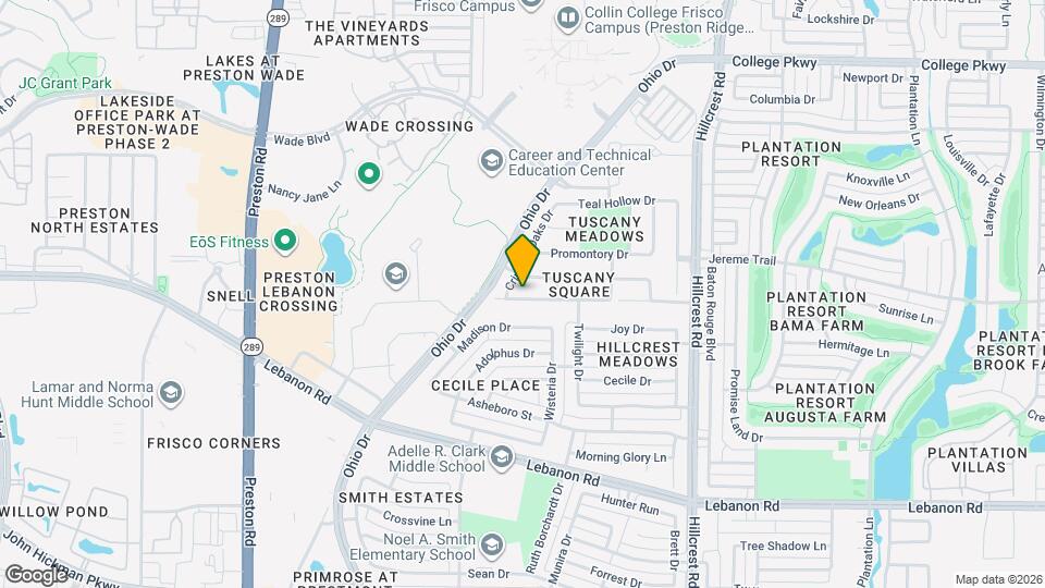 9842 Wake Bridge Dr Map and Location Details