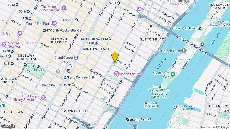 303 E 49th St Map and Location Details