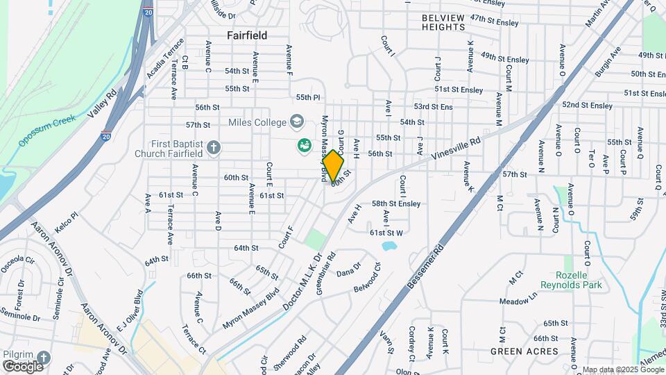 809 60th St Ensley Map and Location Details