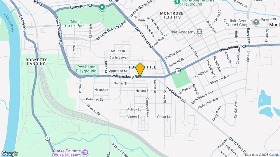 1415 Williamsburg Rd Map and Location Details