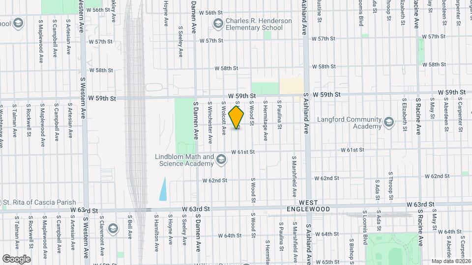 6012 S Honore St Map and Location Details