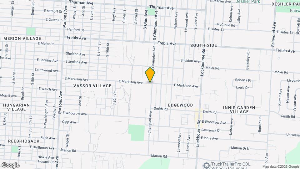 1675 S Champion Ave Map and Location Details