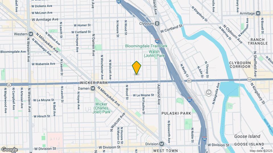 1617 N Hermitage Ave Map and Location Details