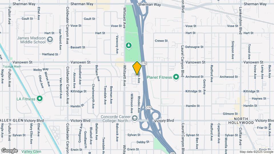 6665 Rhodes Ave Map and Location Details