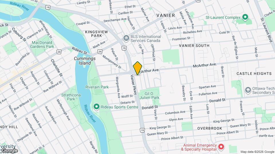 158A McArthur Ave. Map and Location Details