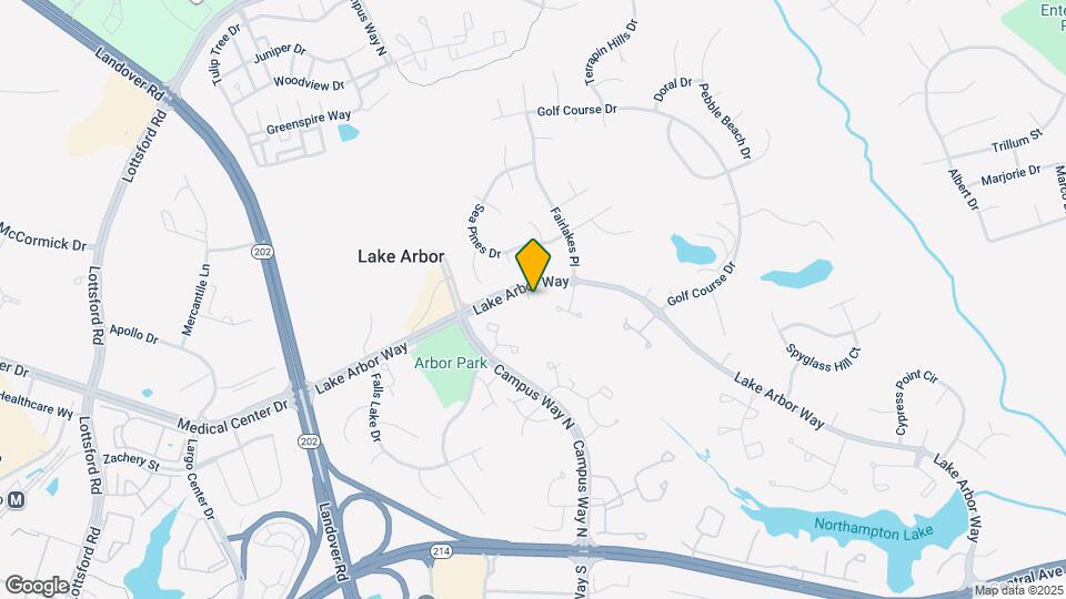 10507 Lake Arbor Way, Unit 202-365-4246 Map and Location Details