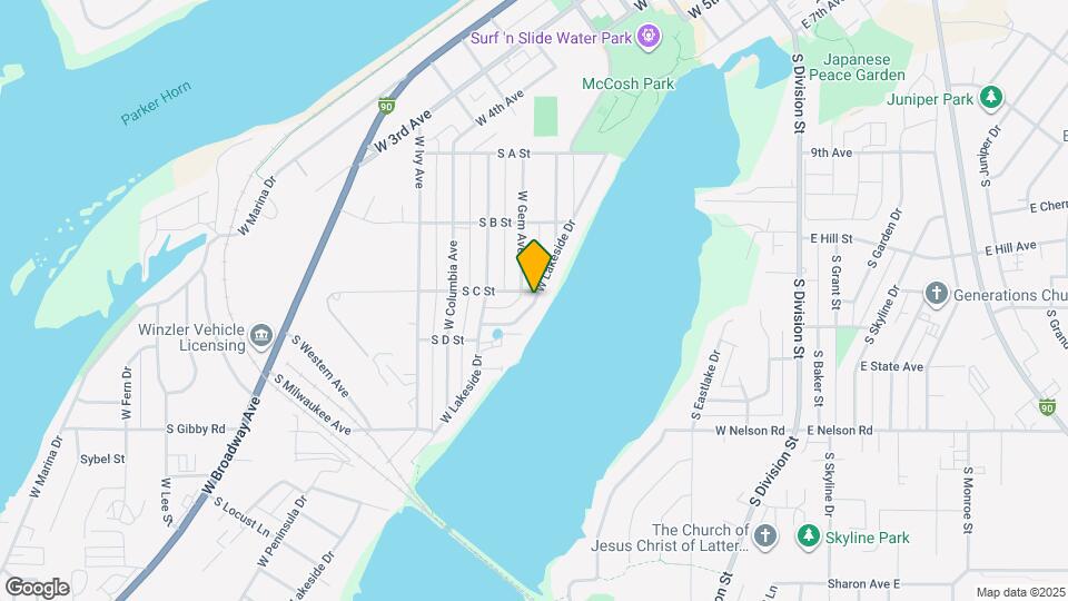 1234 W Lakeside Dr Map and Location Details