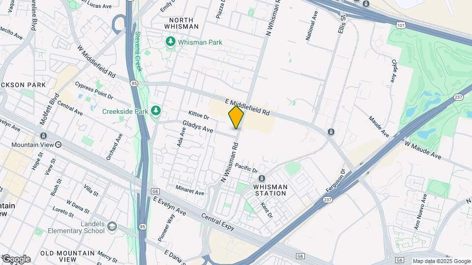 250 N Whisman Rd Mapa y Detalles de la Ubicación