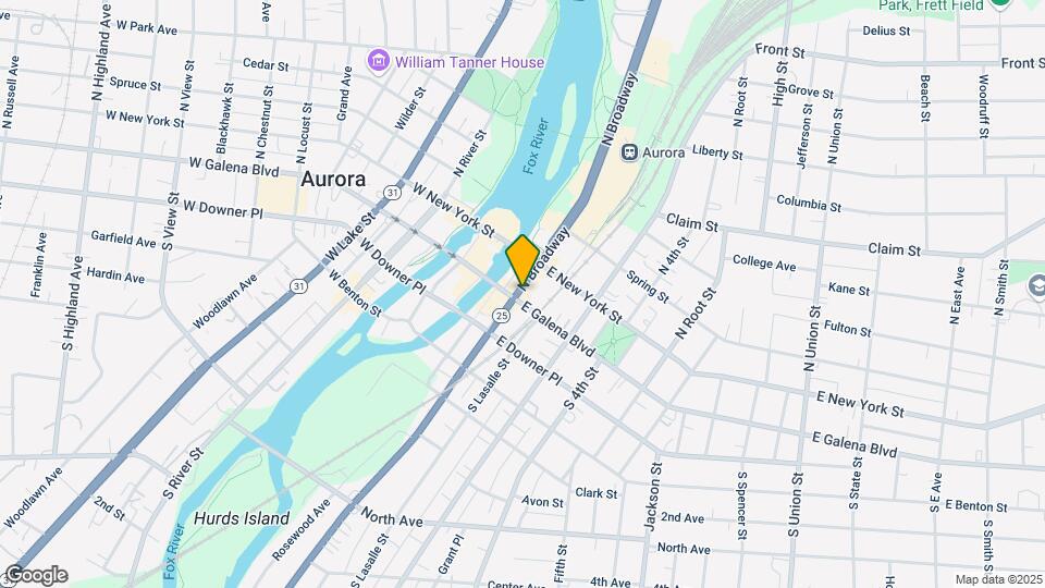 100 E Galena Blvd Mapa y Detalles de la Ubicación