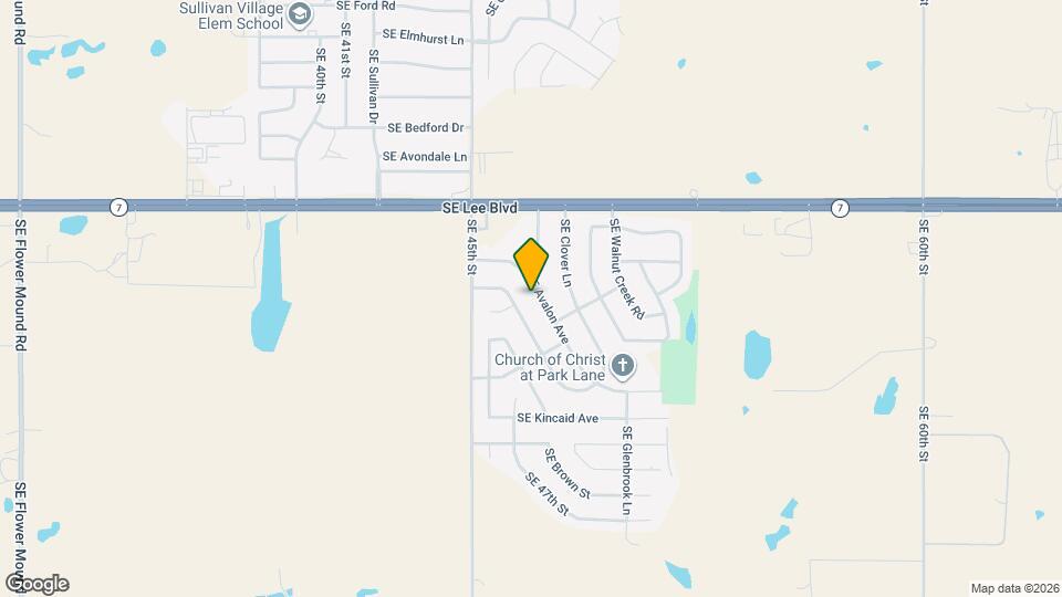 4523 SE Avalon Ave Map and Location Details