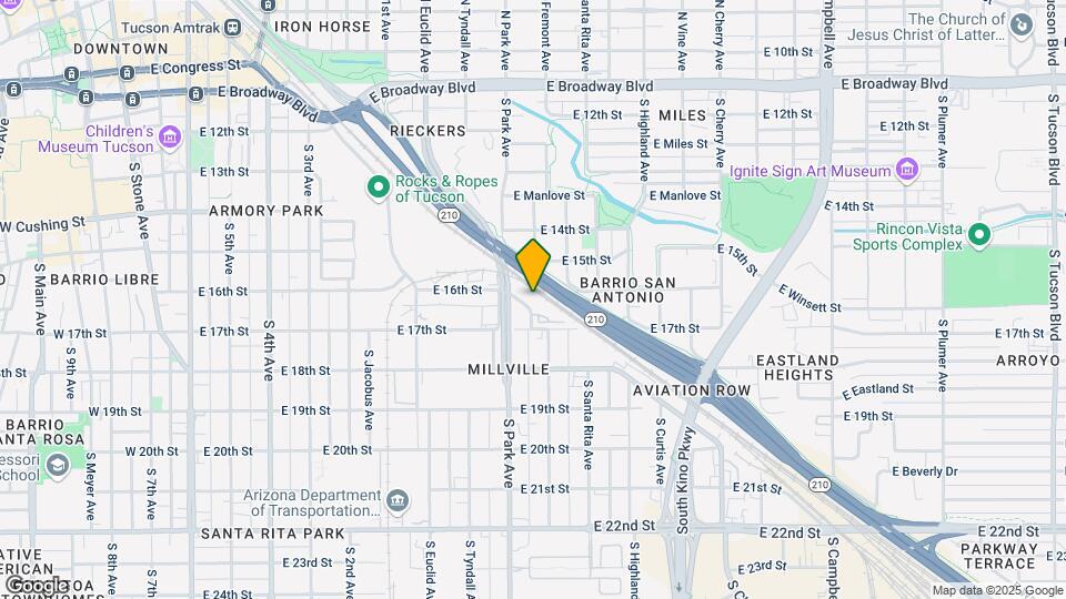 1001 E 17th St Map and Location Details