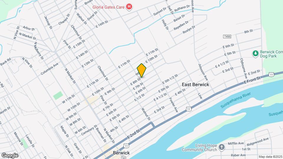 500 E 8th St Map and Location Details