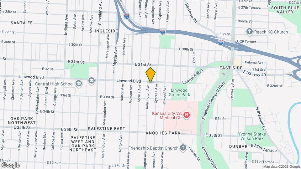 4407 E Linwood Blvd Map and Location Details