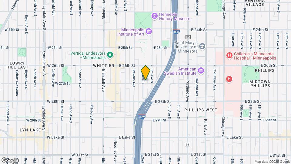 202 E 27th St Map and Location Details
