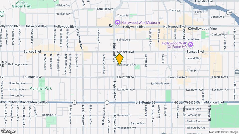 1351 N McCadden Pl Mapa y Detalles de la Ubicación
