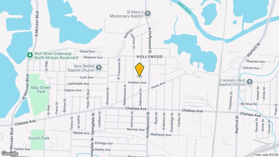 1545 Oakwood St Map and Location Details