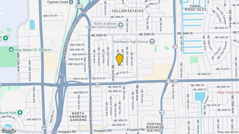 5200 NE 3rd Ter. Map and Location Details