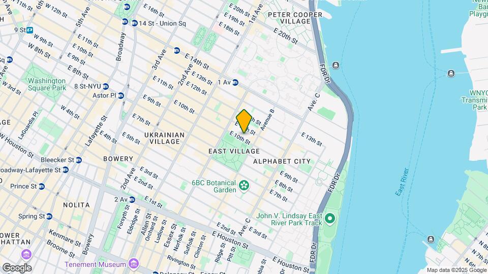 325 East 10th Street Mapa y Detalles de la Ubicación