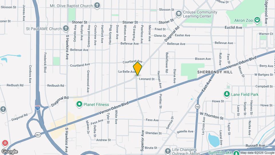 1255 Superior Ave Map and Location Details