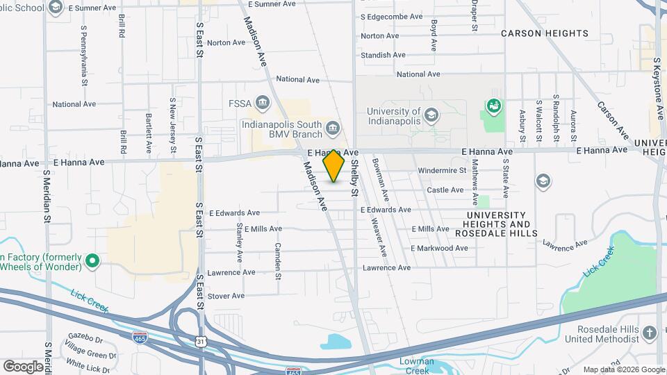 1032 E Castle Ave Map and Location Details