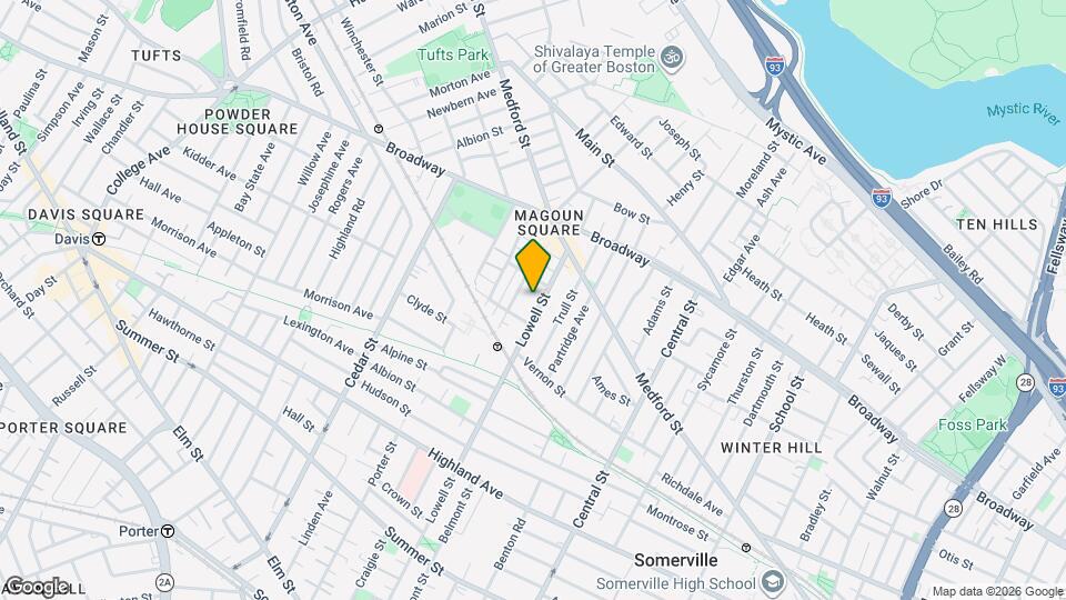 322 Lowell St Map and Location Details