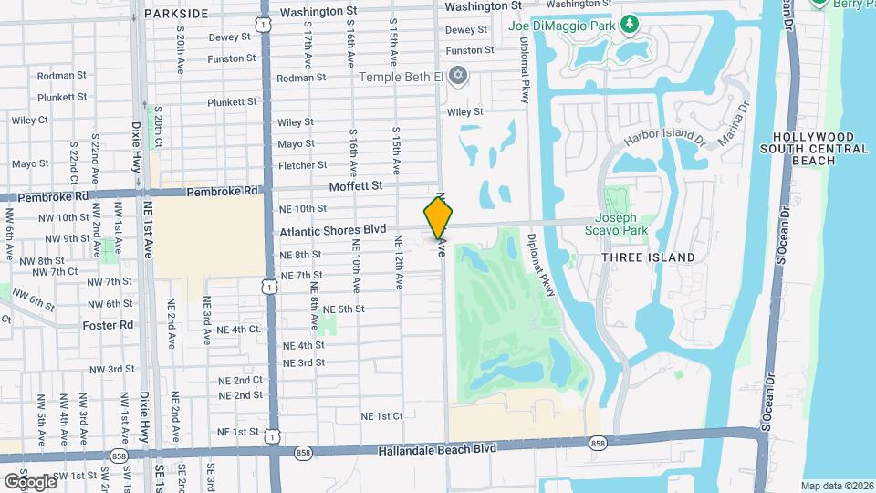 851 NE 14th Ave Map and Location Details