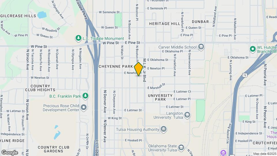 1231 N Boston Pl Map and Location Details