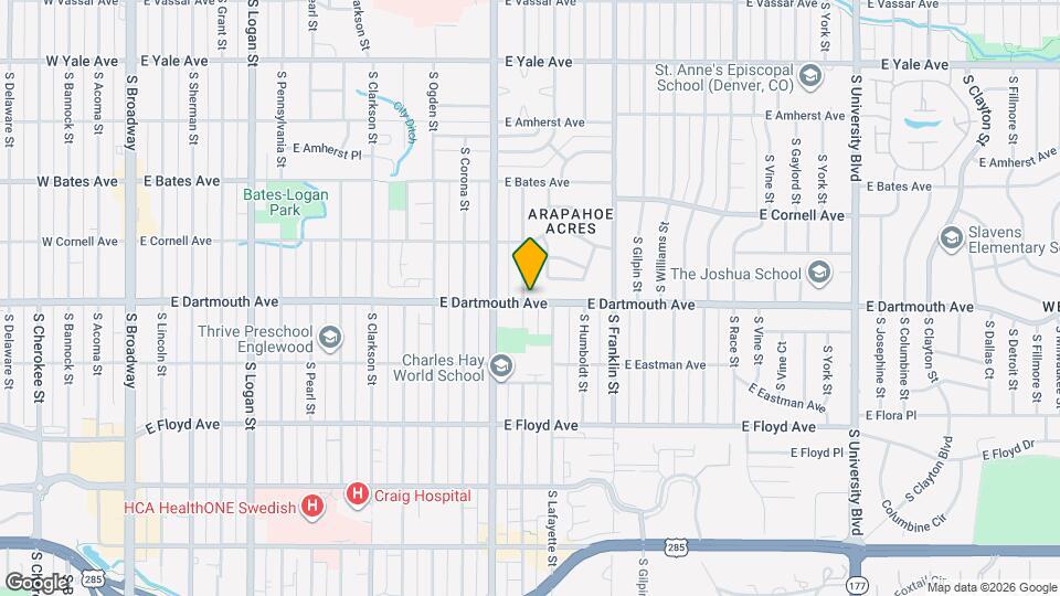 3090 S Marion St Map and Location Details