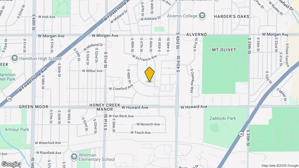4626 W Crawford Ave Map and Location Details