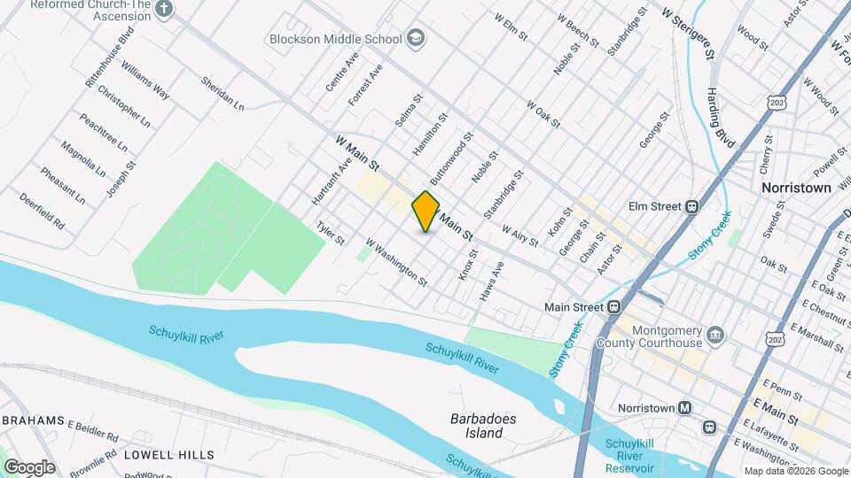 205 Noble St Map and Location Details