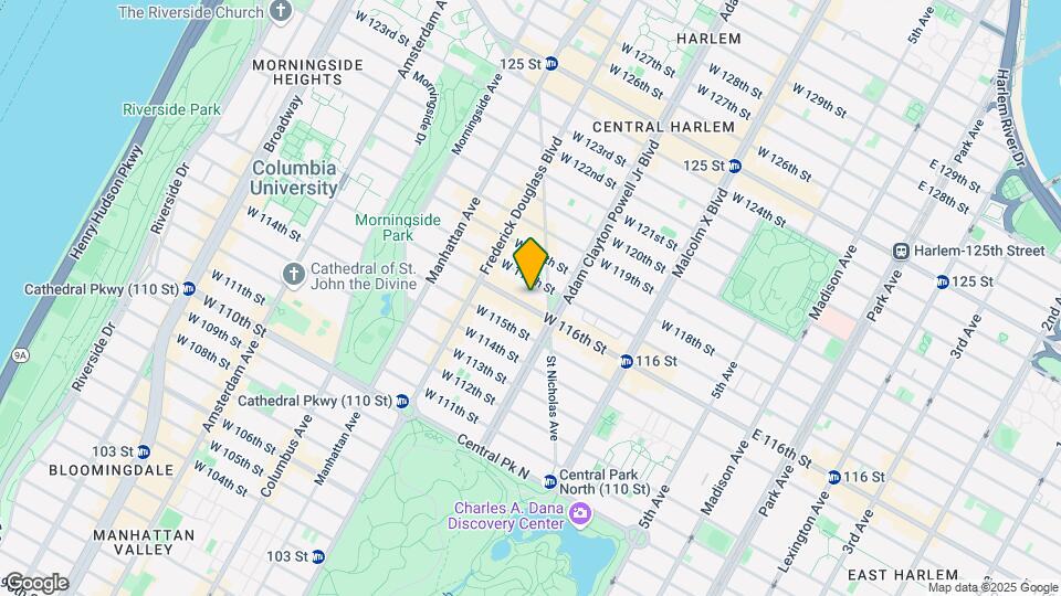 215 W 116th St Map and Location Details