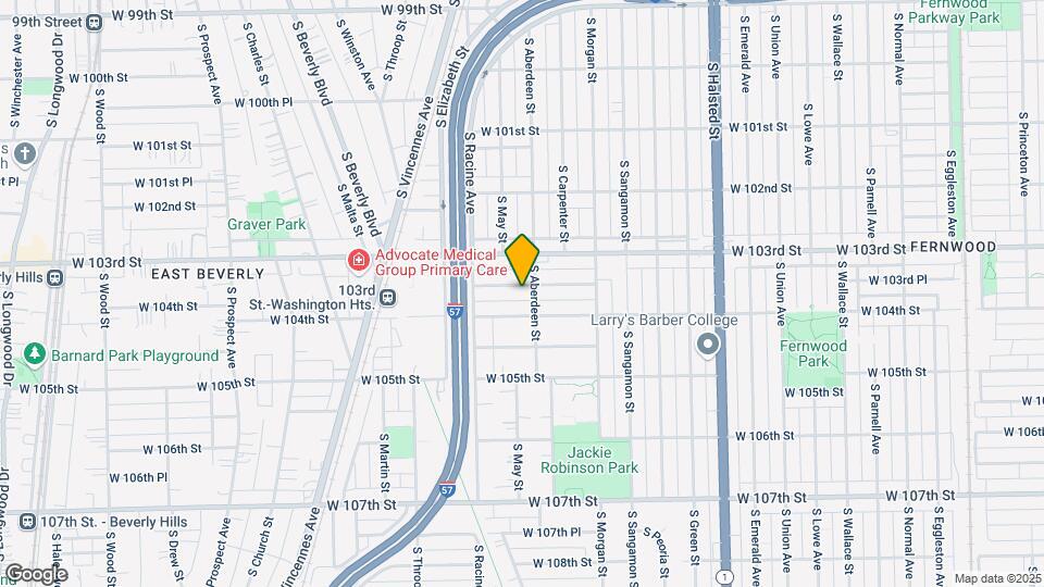 1111 W 103rd Pl Map and Location Details