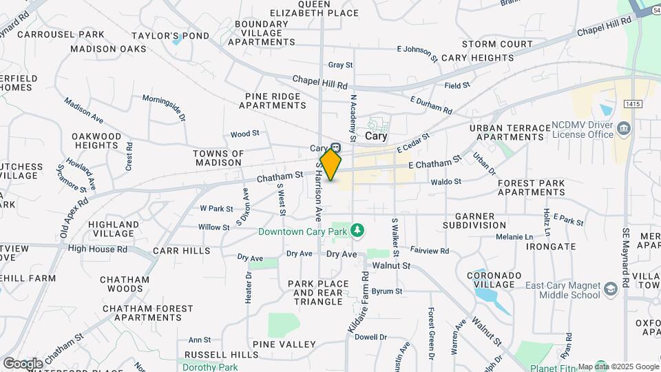 Meridian Cary Map and Location Details