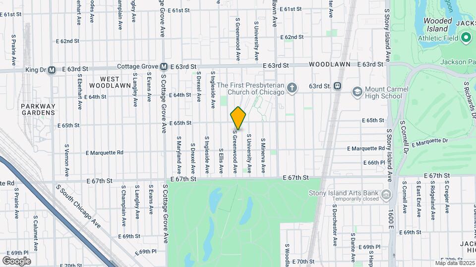 6523 S Greenwood Ave Map and Location Details