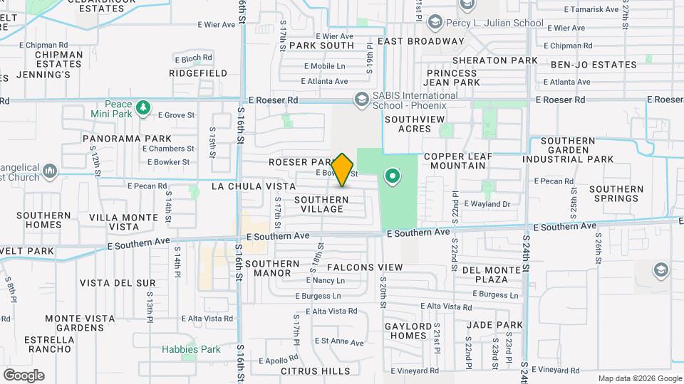 1823 E Sunland Ave Map and Location Details