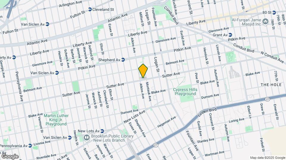 1100 Sutter Ave Map and Location Details