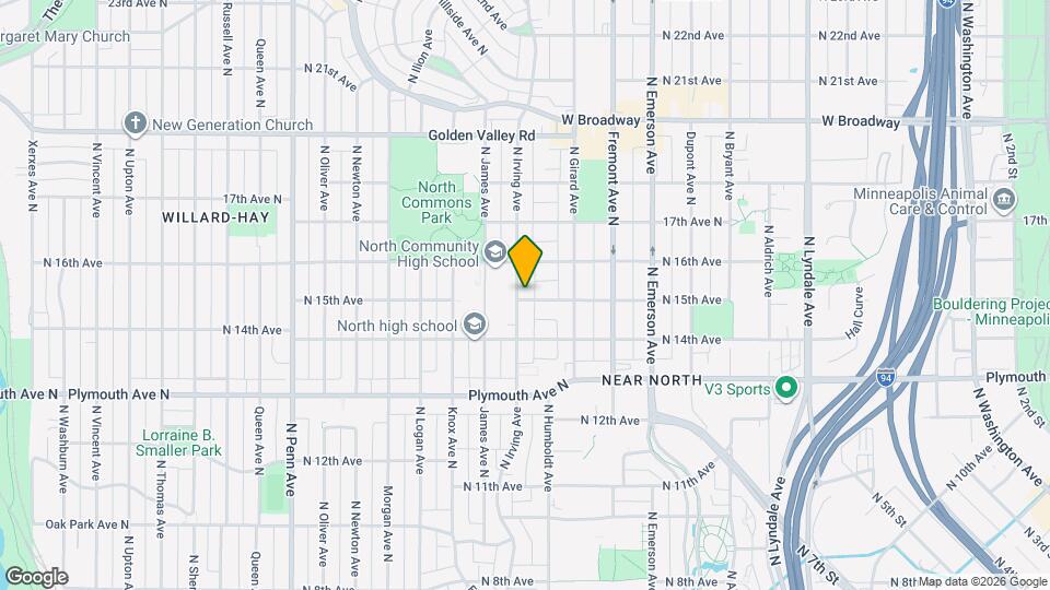 1500 N Irving Ave Map and Location Details