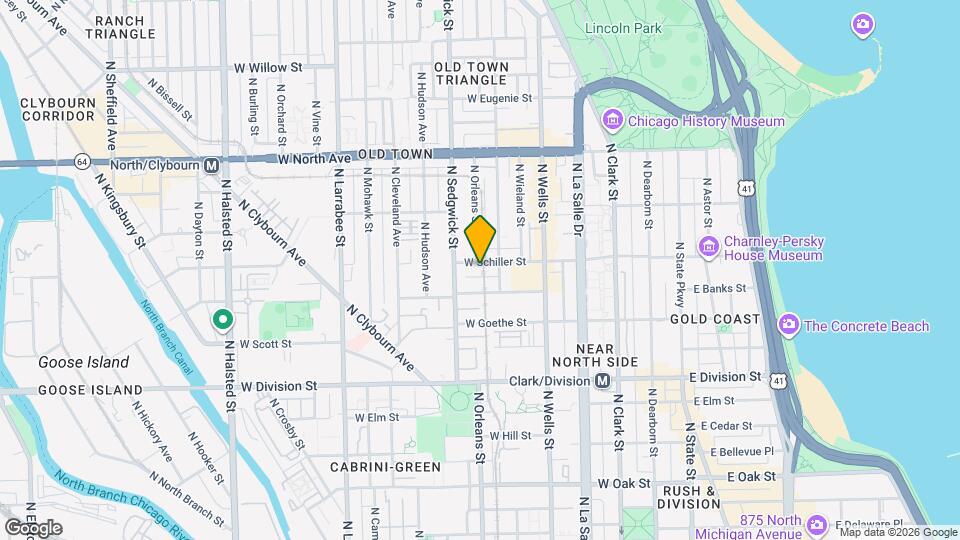 321 W Schiller St Mapa y Detalles de la Ubicación