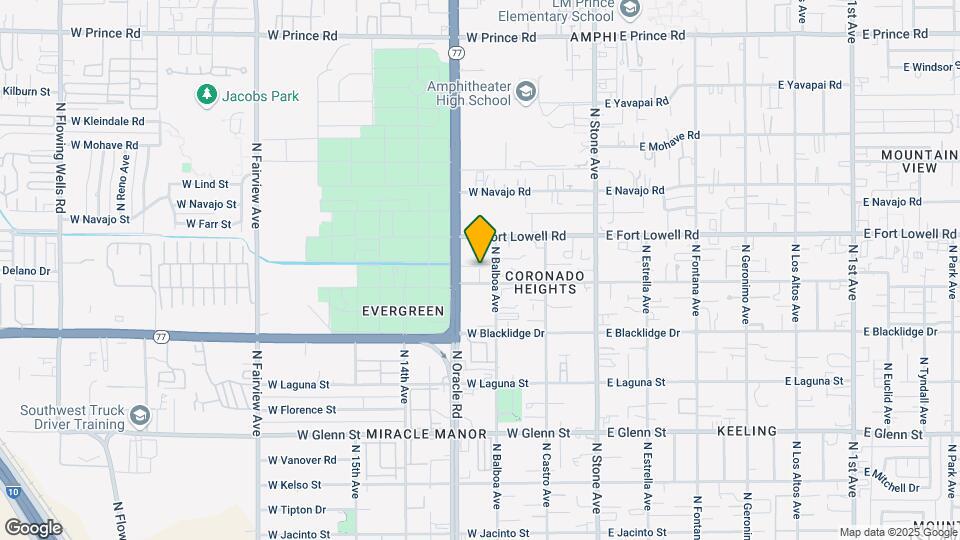 354 W Delano St Mapa y Detalles de la Ubicación