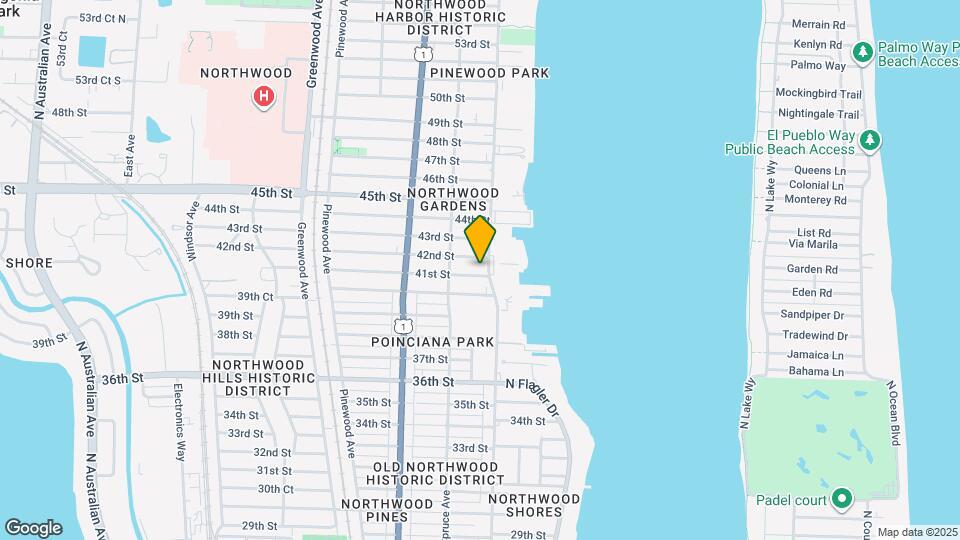 4205 N Flagler Dr Map and Location Details