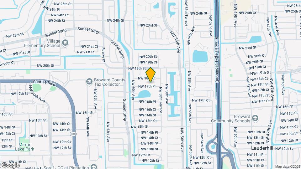 5821 NW 17th Pl Map and Location Details