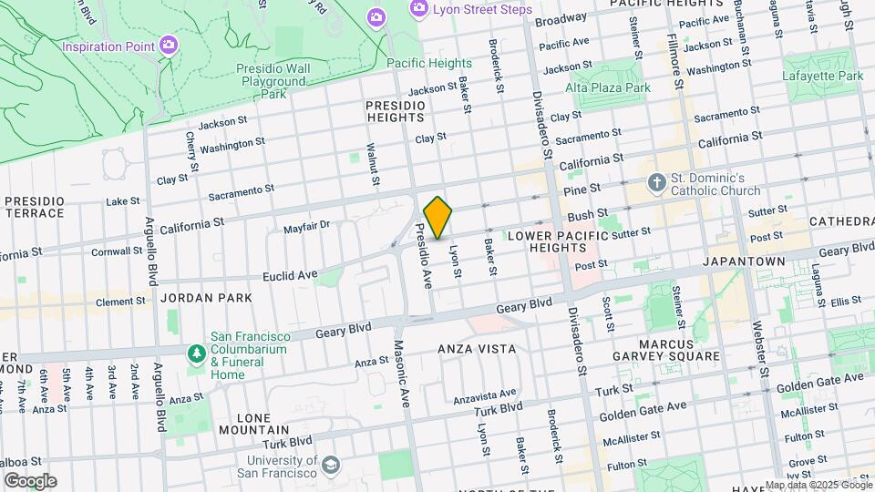2945 Bush St Map and Location Details